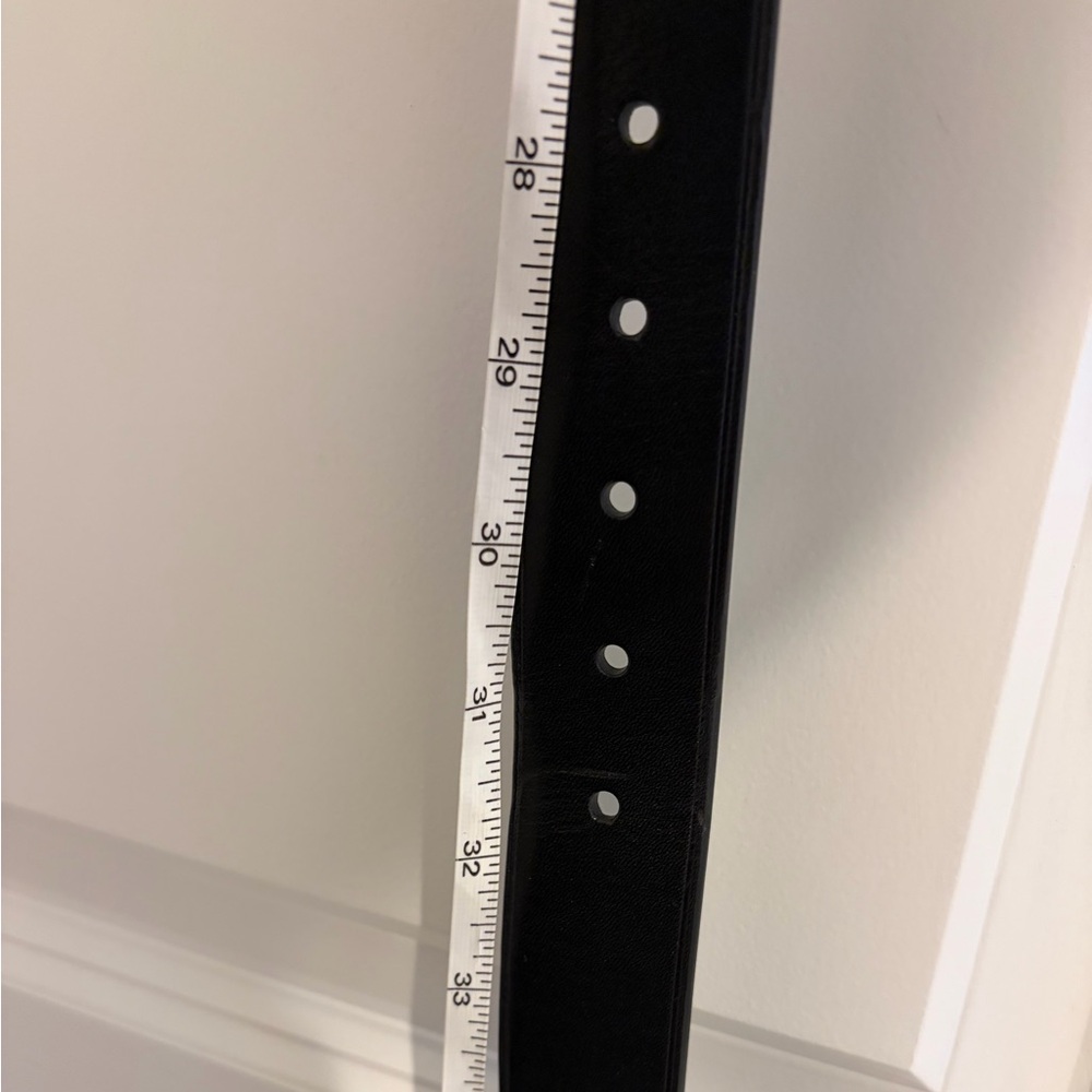 Aritzia Black Leather Belt with Gold Details - Picture 6 of 6
